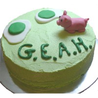 Dr Seuss - Green Eggs and Ham Cake